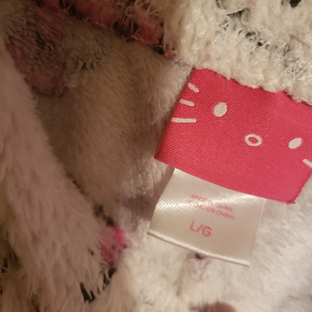 Hello Kitty Fleece Pajama Pants in White and Pink - Picture 2 of 4